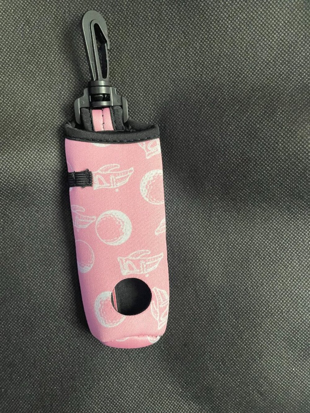 tee & golf ball holder (holds 3 tees and 3 golf balls)